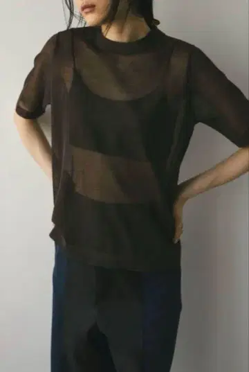 STYLEMIXER 시어 니트 상의