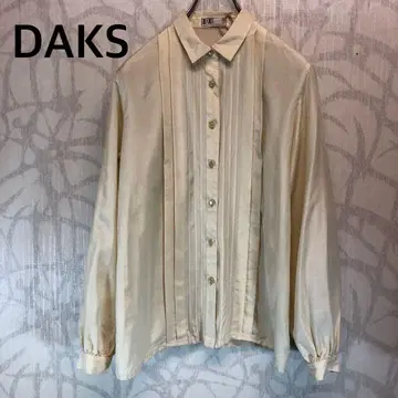 DAKS 닥스 실크 셔츠 카멜 긴팔 셔츠 실크 턱 Y
