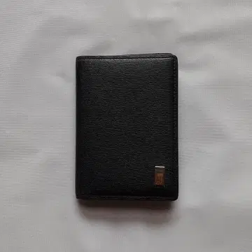 던힐 블랙 가죽 2단 명함지갑