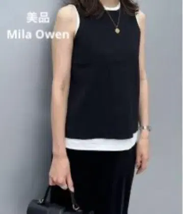 Mila Owen 아메슬리 니트 컷 레이어드 상의 사이즈 1
