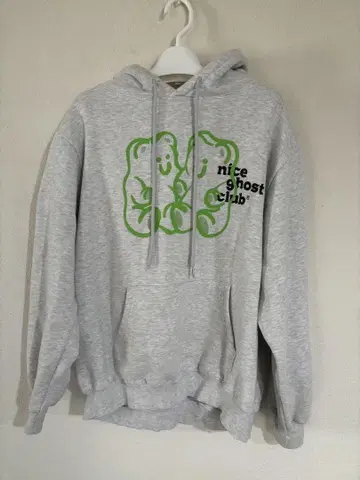 nice ghost club 후드티 그레이