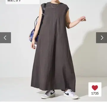 프릭스스토어 슬리브리스 롱 원피스