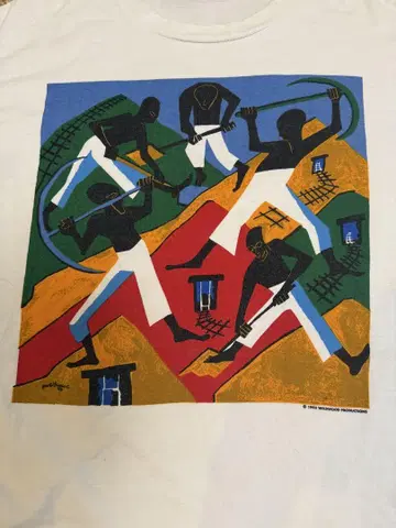 90s Jacob Lawrence 빈티지 아트 티셔츠 L