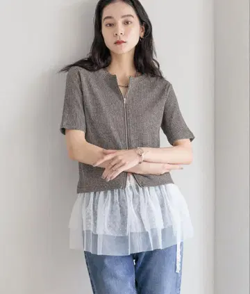 WZIP 가디건 SS 차콜 그레이 short 사이즈