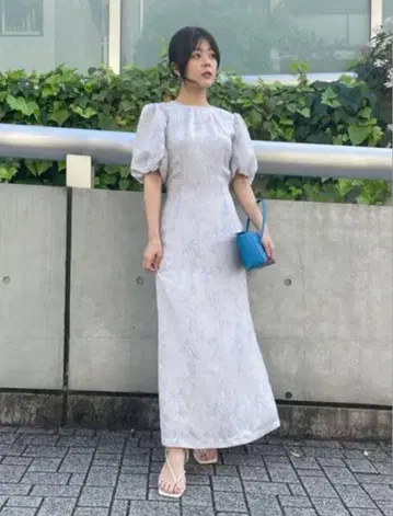 택 포함 새상품 프레이 아이디 플라워 자카드 원피스 1 라벤더
