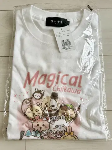 치이카와 마지카루 치이카와 티셔츠 Magical Chiikawa 화이트
