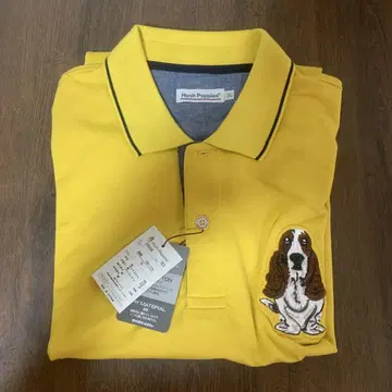 Hush Puppies 노랑 컬러 반팔 셔츠 3L
