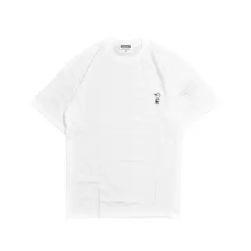 DOUBLE STEAL 탭 자수 티셔츠 942-12010 WH L