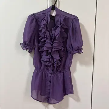 PINNAP ROMEO & JULIET COUTURE 퍼플 프릴 셔츠