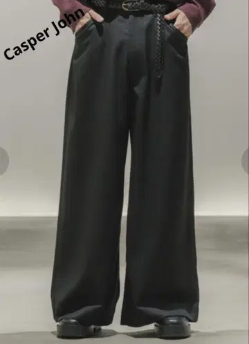 캐스퍼 존 트위드 와이드 배기 슬랙스 와이드 팬츠