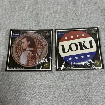 마블 로키 캔뱃지 2개