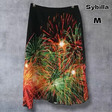 Sybilla 시빌라 불꽃놀이 패턴 롱 스커트 M
