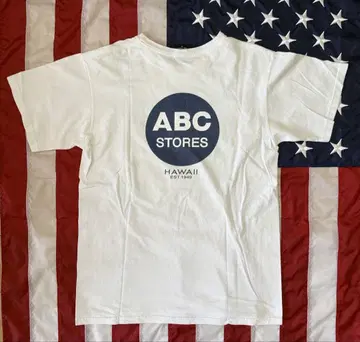 ABC 스토어 로고 티셔츠 L 사이즈 화이트 기업 티셔츠 USA
