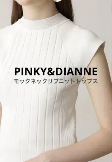 PINKY&DIANNE 모크넥 리브 니트 탑