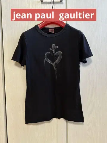 jean paul gaultier 반팔 티셔츠 블랙 40 하트