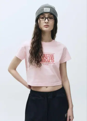 마리떼 프랑소와 저버 W CLASSIC LOGO CROP TEE