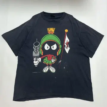90s 루니툰 USA제 빈티지 T XL 블랙 계열 마빈 6799