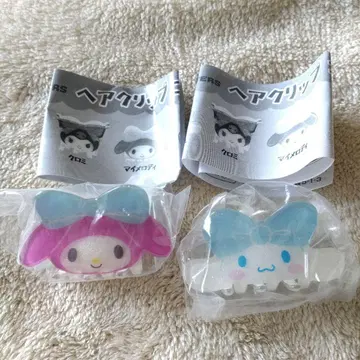 산리오 헤어 클립 컬렉션 마이멜로디 시나모롤 2개 세트