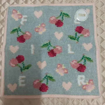 새상품 페이러 타월 손수건 Keep Smiling Cherry