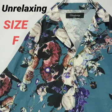 Unrelaxing 안릴랙싱 꽃무늬 오픈 카라 셔츠 오버 사이즈 알로하