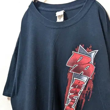 길단 PA 레이싱 로고 티셔츠 블랙 검정 XL 구제 의류