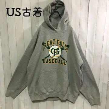 US 구제 의류 후드티 후드티 그레이스 스포츠 베이스볼 팀 칼리지