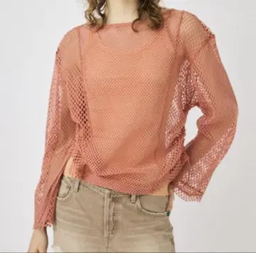 moussy 메쉬 롱 슬리브 티셔츠