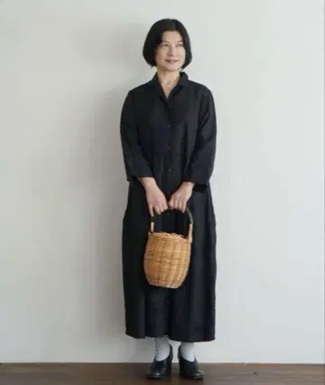 fog linen work 고토 유키코 hal 롱 원피스 셔츠 원피스