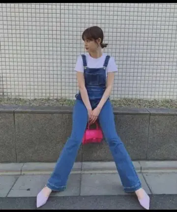 SLY 에마 콜라보 데님 플레어 오버롤 e/s