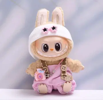 labubu 라부부 봉제 인형 핑크 럭키 3개 세트