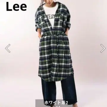 Lee LONG WORK DRESS 체크 셔츠 원피스 네루 소재