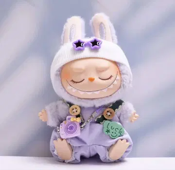 labubu 라부부 봉제 인형 보라색 럭키 3개 세트
