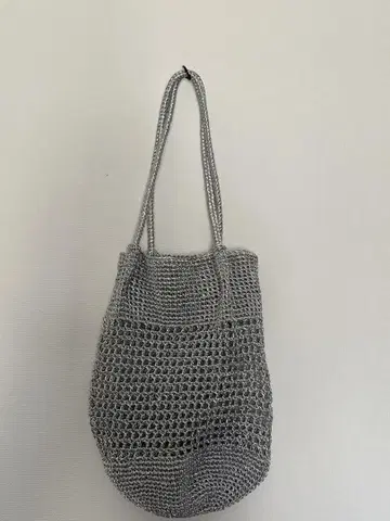 실버 메쉬 토트백
