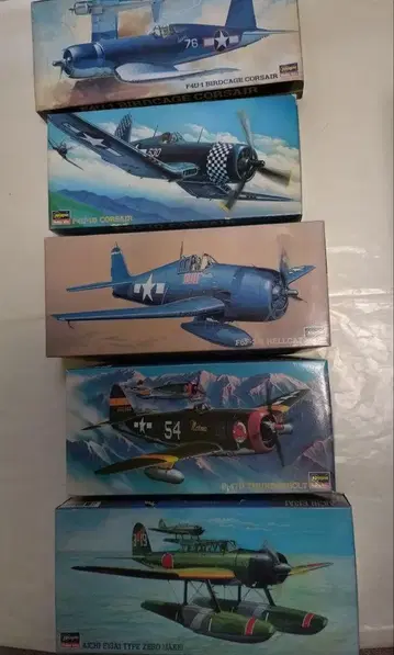 하세가와 1/72 제2차 대전 전기 5종 세트