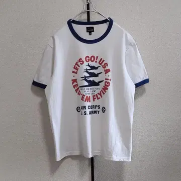 리얼 맥코이 링거 티셔츠 AIR CORPS U.S.ARMY 일본제