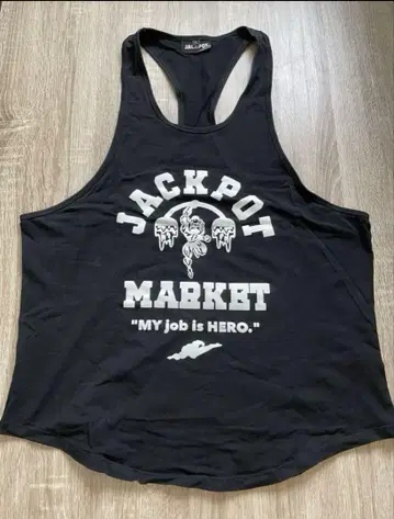 jackpotmarket 탱크탑 블랙 화이트