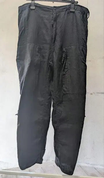 CAHLUMN 리넨 헬리 크루 팬츠 네이비 2XL 사이즈