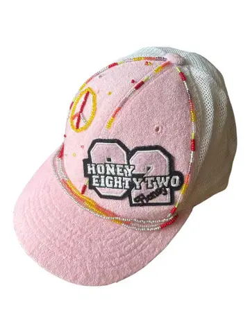 HONEY EIGHTY TWO 핑크 파일 캡 y2k 헤이세이 갸루