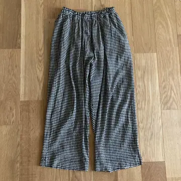 bulledesavon 주름진 깅엄 팬츠 (F 크로)