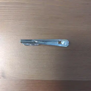 Mikimoto 실버 넥타이핀 펄 장식