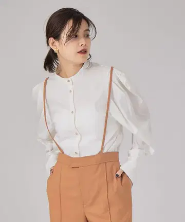 루즈 비프 라 클레 Rouge vif la cle 슬리브 턱 블라우스