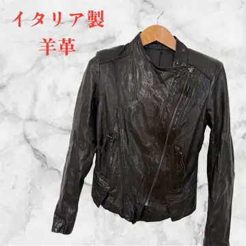 이탈리아제 양가죽 블랙 가죽 자켓 고급 심플