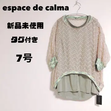 espace de calma 미사용 새상품 7호 상의 블라우스 비침