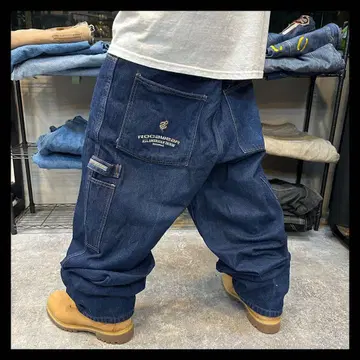 ROCAWEAR 로카웨어 힙합 초와이드 배기 페인터 데님 팬츠