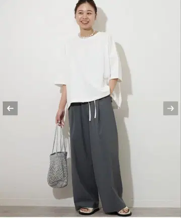 저널 스탠다드 리룸 개더 헴 숏 슬리브 티셔츠 화이트