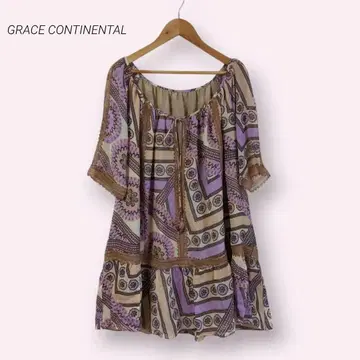 GRACE CONTINENTAL 7부 소매 튜닉 블라우스 S