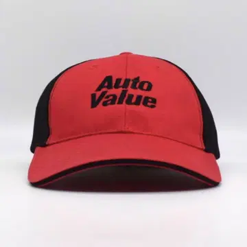 Auto Value 딜러 회사 자수 메쉬 캡 구제 의류 빨간색
