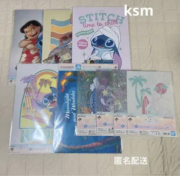 릴로 & 스티치 제일복권 포스터 & 엽서 5종 클리어 파일 4종