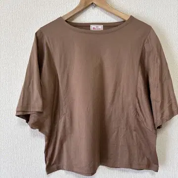 Mao made 반팔 브라운 티셔츠 돌먼 일본제 오버 사이즈
