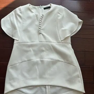YOKO CHAN 화이트 튜닉 블라우스 38